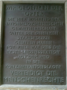 Foto Gedenktafel am Stadthaus 